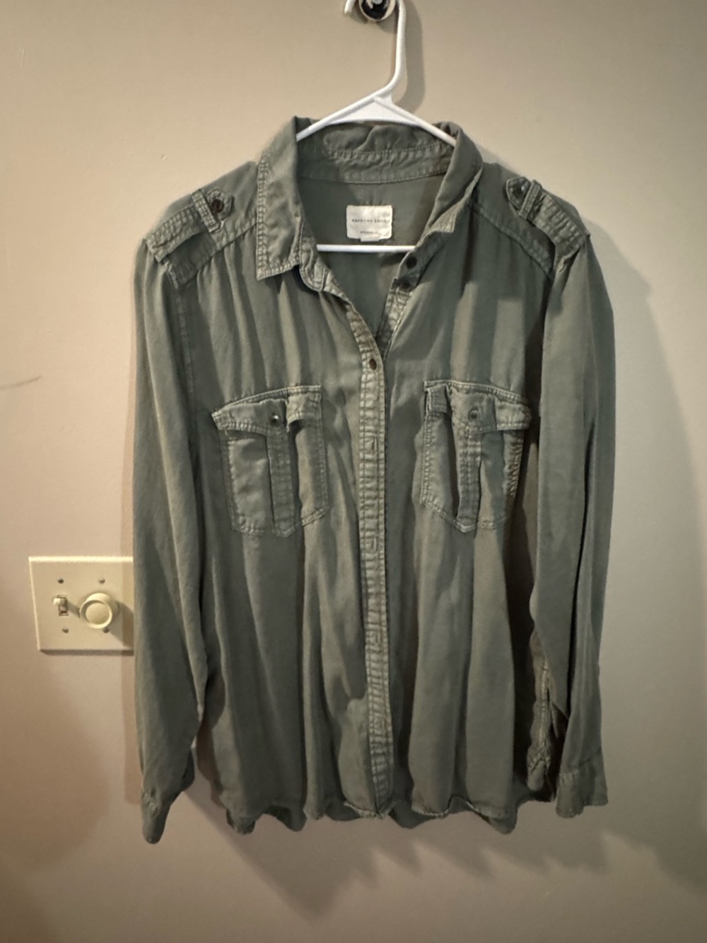 American Eagle Outfitters Olive Green Boyfriend Jacket